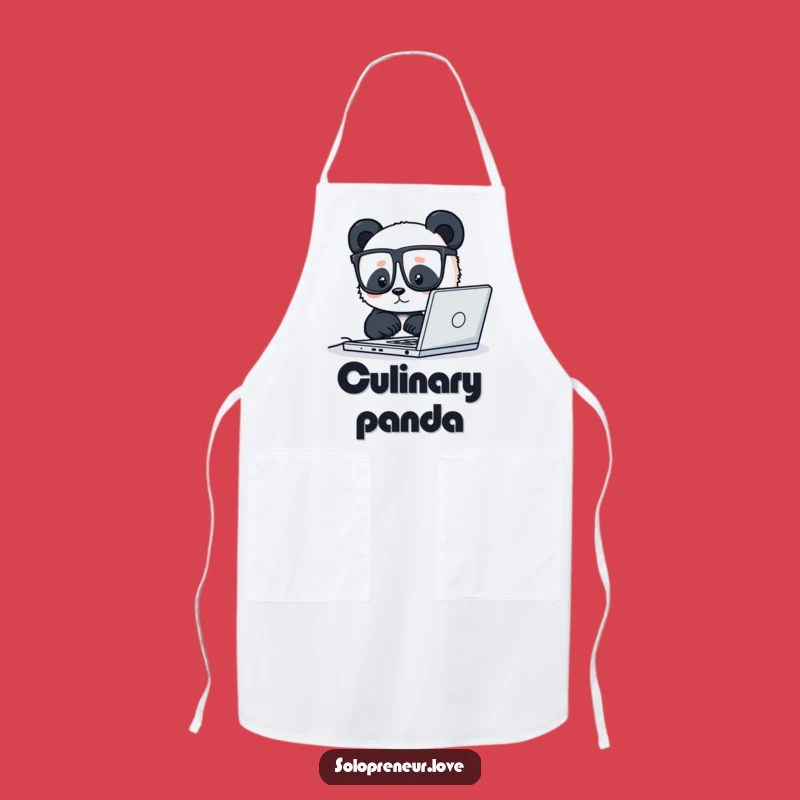 Funny Panda Coder Apron: Work Smart in the Kitchen, Hilarious Accessory Gift
