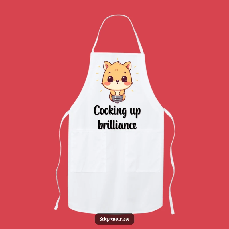 Funny Animal Lightbulb Apron - Cook Up Brilliant Ideas in the Kitchen