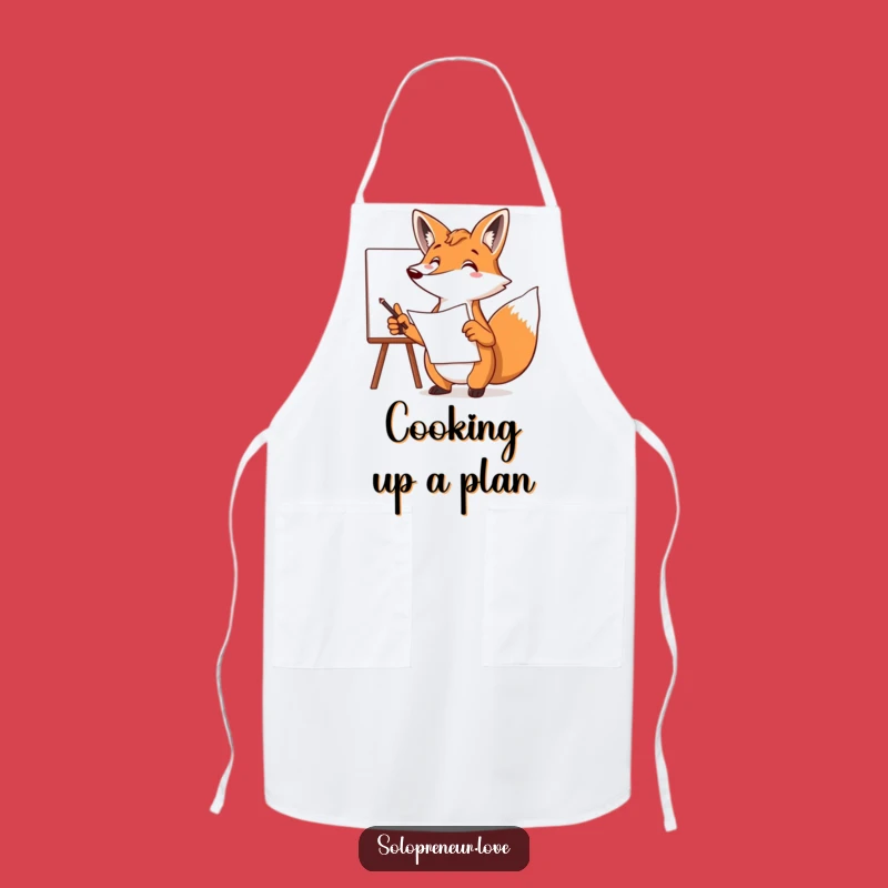 Funny Fox Plan Apron - Hilarious Chef Strategist Gift!