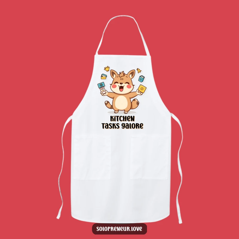 Funny Juggling Animal Apron: Chef's Task Master Bib, Perfect Gift