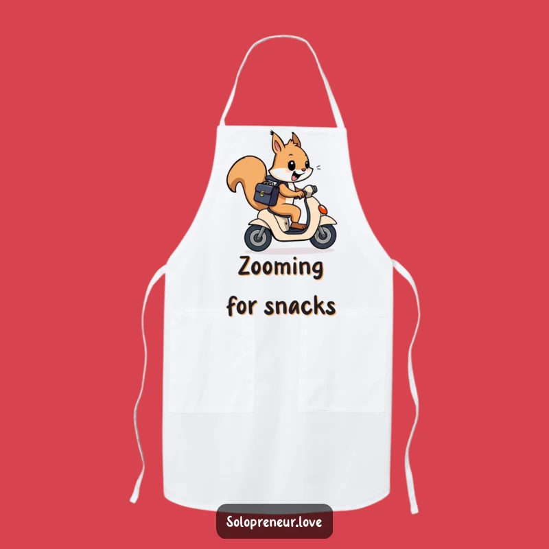 Funny Squirrel Scooter Apron: Chef on the Go - Hilarious Funny Gift!