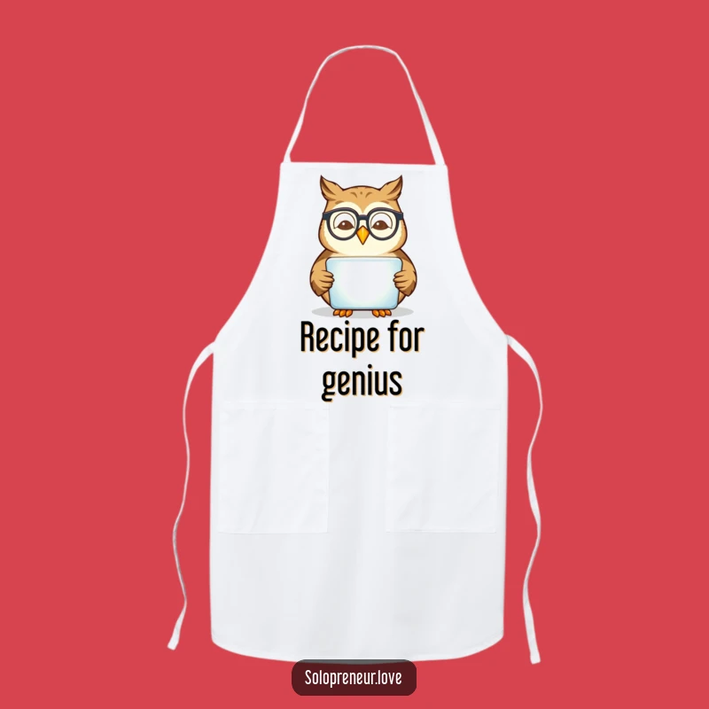 Funny Owl Reading Apron: Culinary Wisdom - Hilarious Funny Gift!