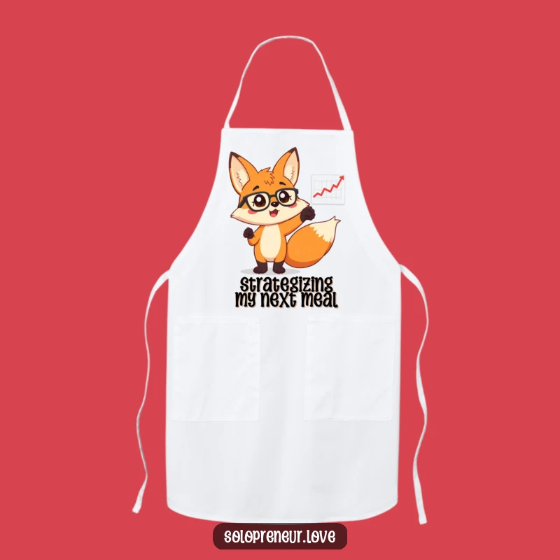 Funny Fox in Glasses Apron: Cook Up Success - A Chef's Gift