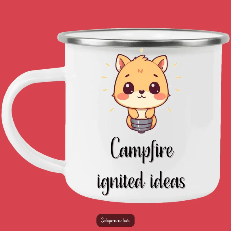 Funny Animal Lightbulb Camping Mug - Sip & Think Around the Fire
