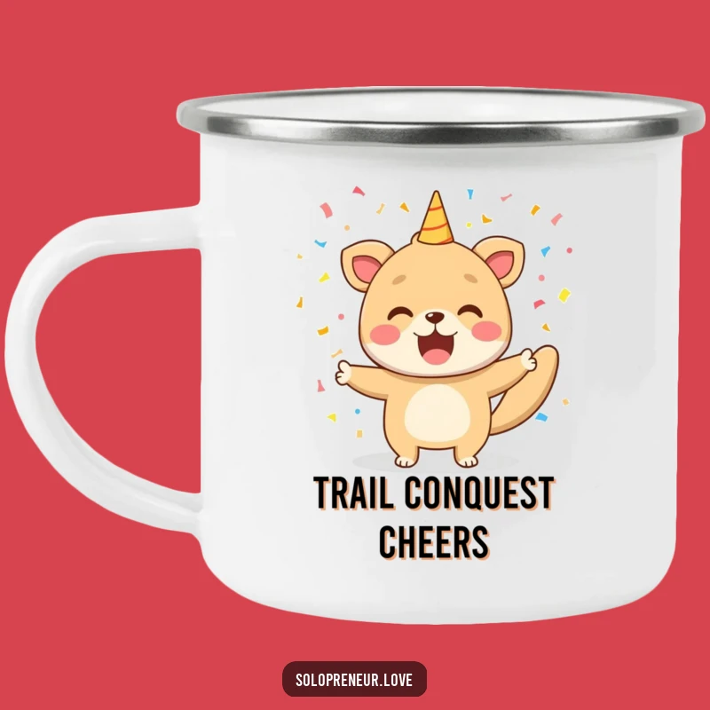 Funny Animal Confetti Camping Mug - Celebrate Outdoors with Every Sip