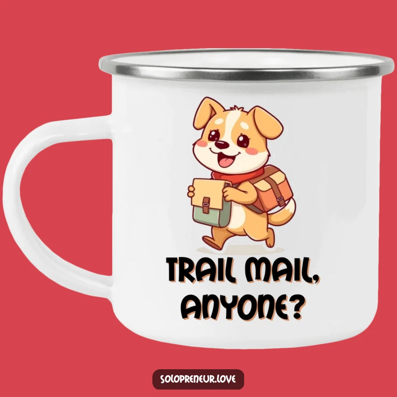 Funny Dog Camping Mug: Durable, Humorous, Busy Delivery Adventure