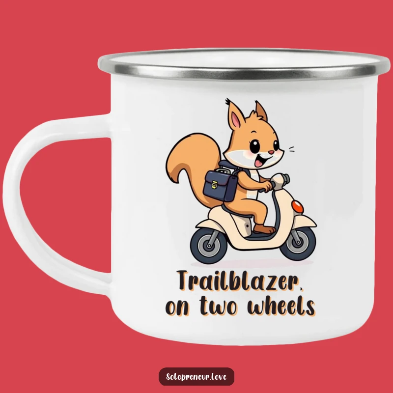 Funny Squirrel Scooter Camping Mug: Adventure Fuel - Perfect Funny Gift!