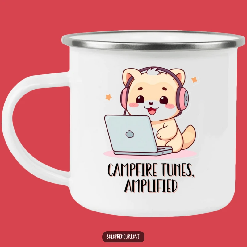 Funny Techie Creature Camping Mug: Outdoor Coder, Gamer Fuel, Adventure Funny Gift