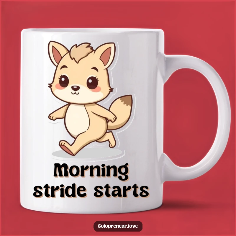 Funny Confident Animal Mug: Bold Strider Gift for Go-Getters