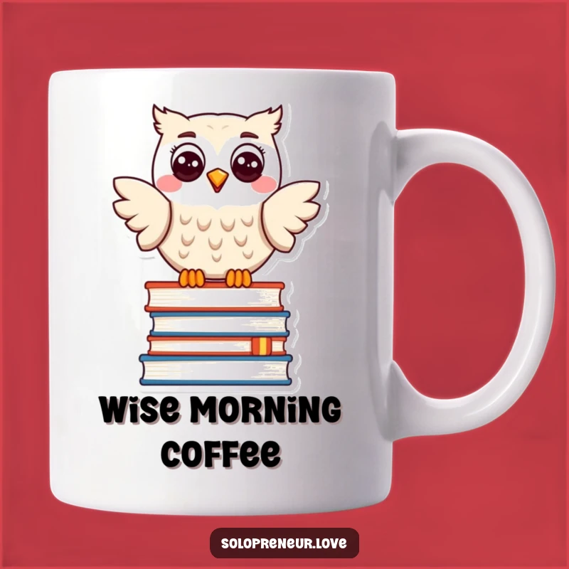 Funny Owl Bookworm Mug – Perfect Gift for Happy Readers and Wise Owls.