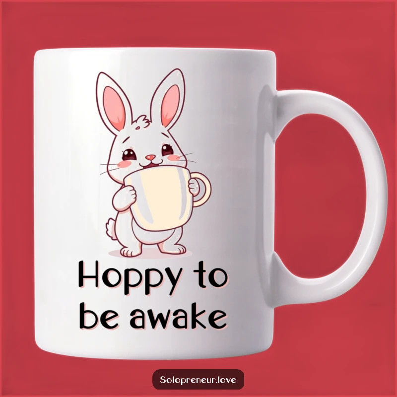 Funny Rabbit Coffee Mug: Determined Energizer Perfect Gift