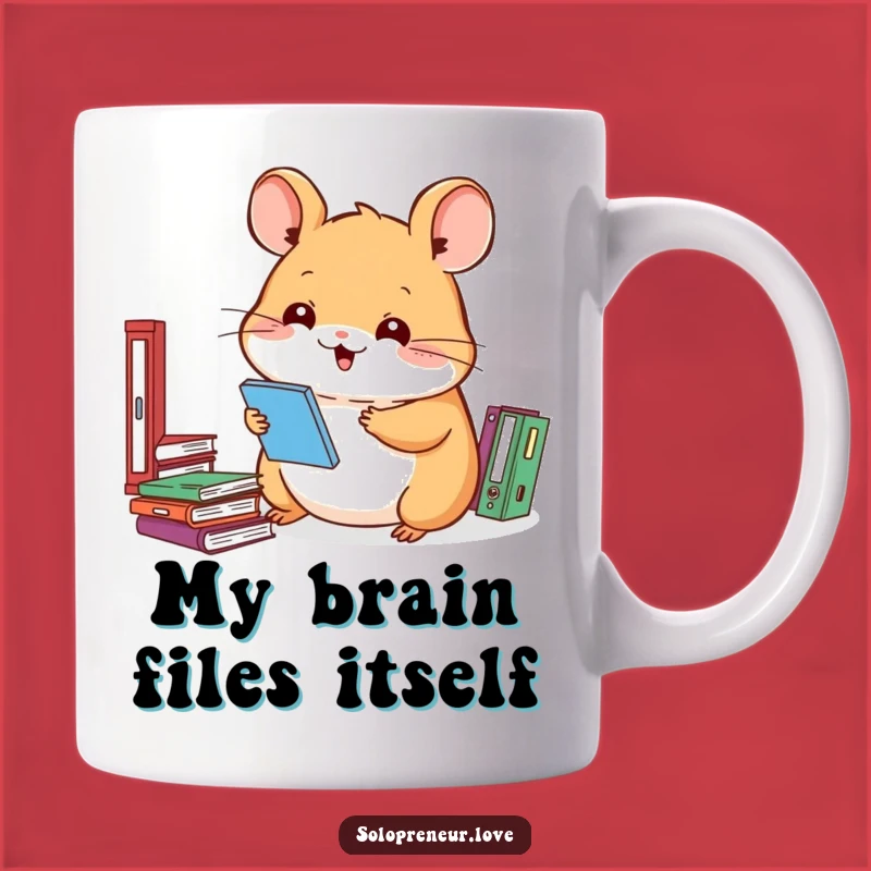 Funny Hamster Organizer Mug: Hilarious Office Hero for Your Coffee Break Gift