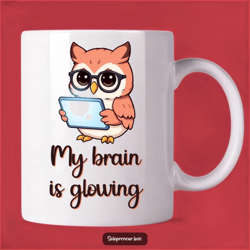 Funny Owl Reading Tablet Mug: A Hooting Good Time Gift for Bookworms