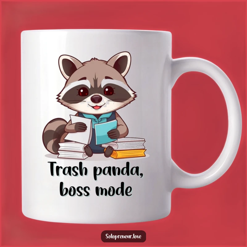 Funny Raccoon Organizer Mug: Busy Bee Gift for Organized Friends