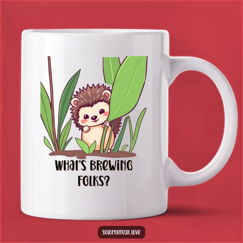 Funny Hedgehog Peek-a-Boo Mug - Delightful Funny Gift for Nature Lovers