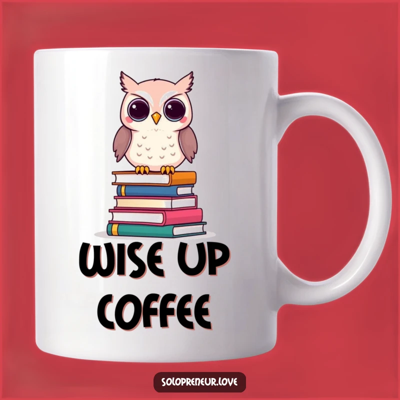 Funny Owl Business Books Mug: Smart Gift for Entrepreneurs & Students