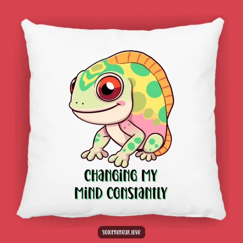 Funny Chameleon Pillow: Soft Comfort with Rapid Color Change Character Design