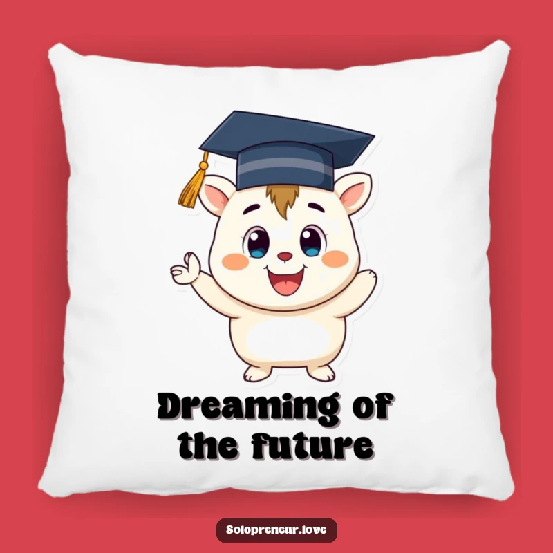 Funny Graduation Creature Pillow: Cozy Grad, Cheerful Comfort, Soft Funny Gift