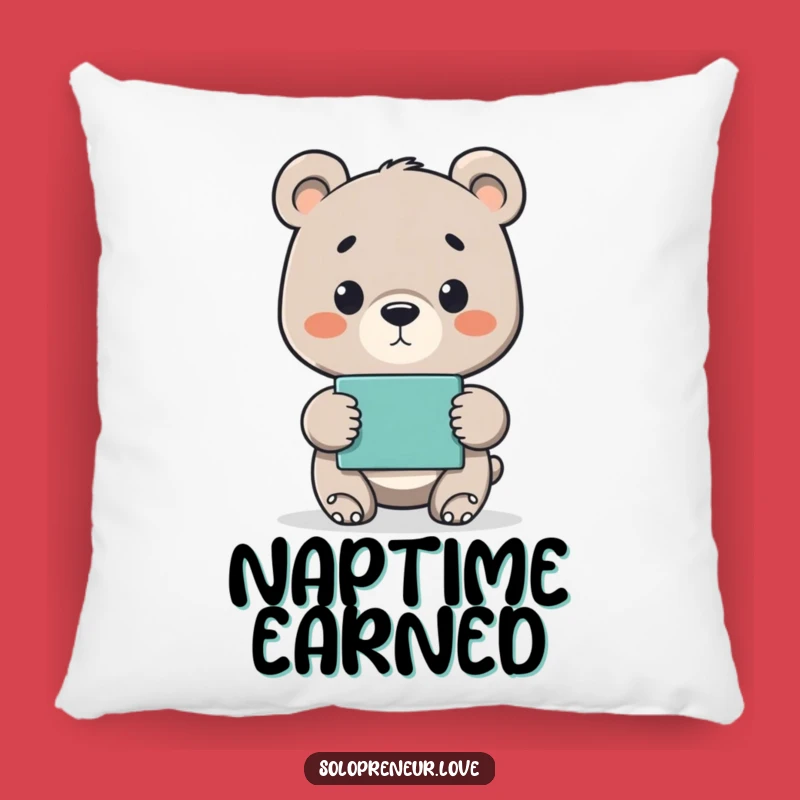 Funny Bear Cub Project Pillow - Cozy Comfort for Achievers