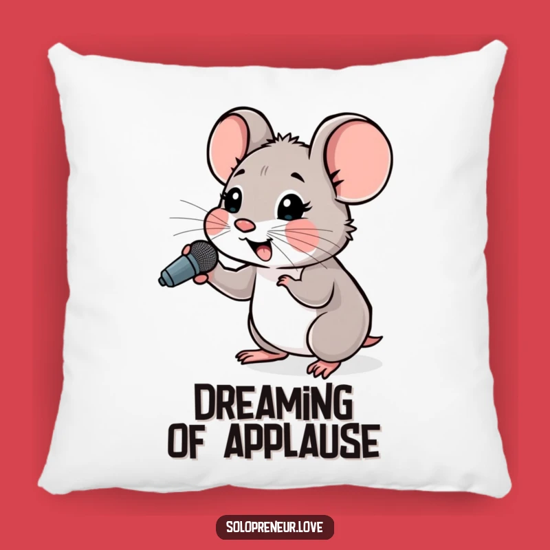 Funny Hopeful Mouse Microphone Pillow: Cozy Comfort for Dreamers