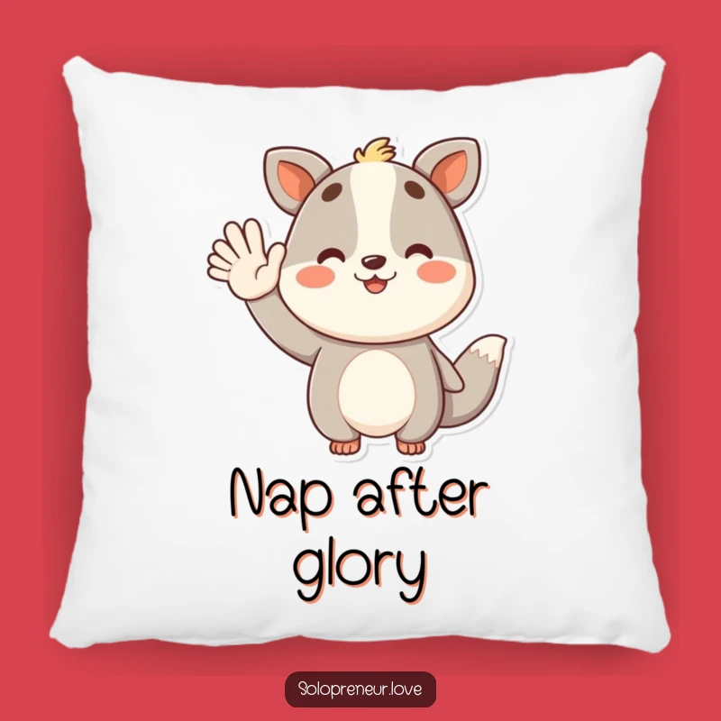 Funny Success Animal Pillow: Comfy Celebration, Ultimate Cozy Funny Gift!