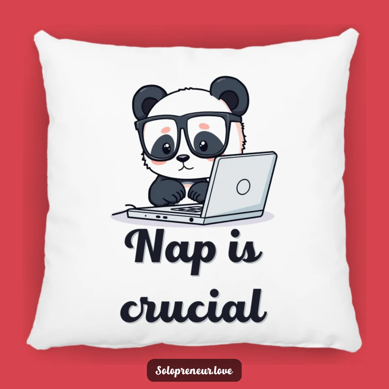 Funny Panda Work Pillow: Rest and Recharge, Soft and Hilarious Decor Gift