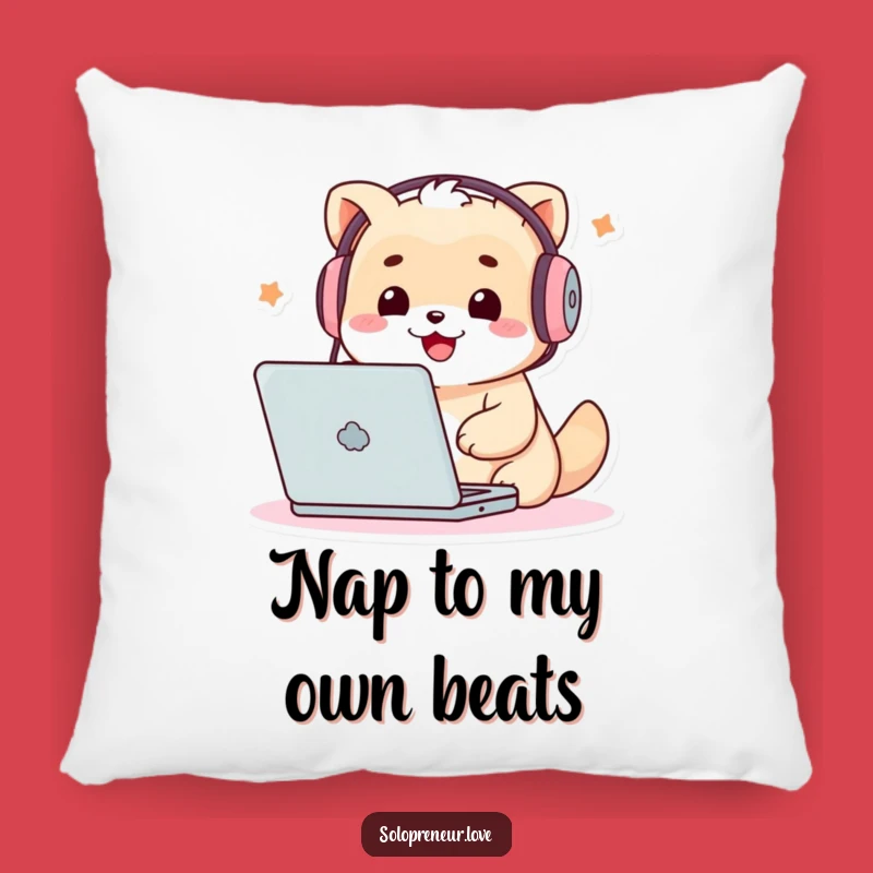 Funny Techie Creature Pillow: Cozy Gamer, Coder Comfort, Soft Funny Gift