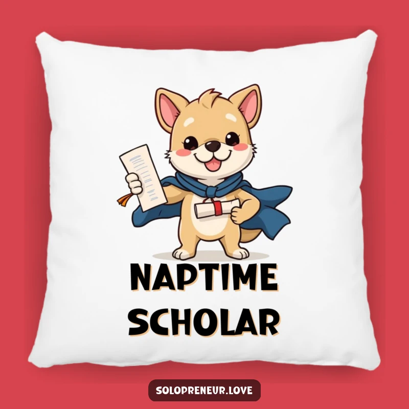 Funny Dog Pillow: Snuggle Up with This Heroic Diploma Graduate Comfort