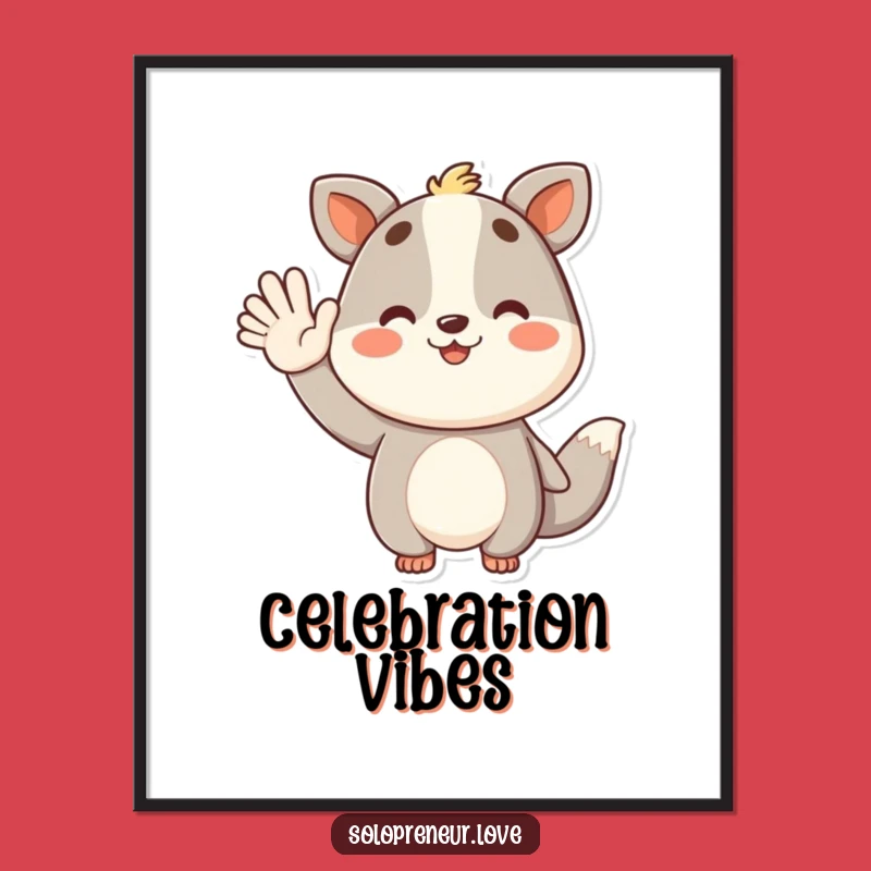 Funny Success Animal Digital Art: Instant Motivational Decor, Perfect Funny Wall Art Gift!