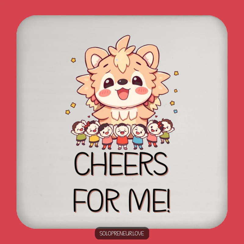 Funny Cheerful Creature Coaster: Fan Club Protection for Drinks