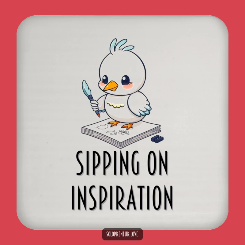 Funny Bird Coasters: Protect Surfaces with Artistic Sketching Humor