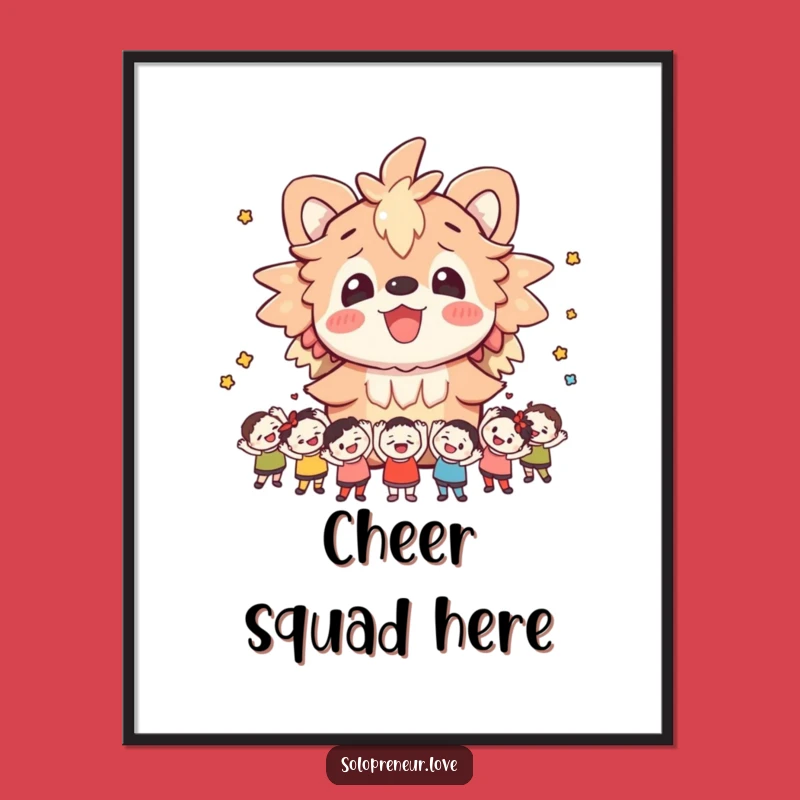 Funny Cheerful Creature Poster: Fan Club Art for Joyful Spaces
