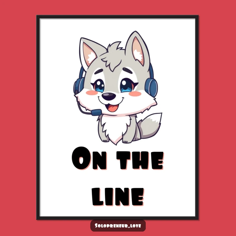 Funny Wolf Leader Poster - Inspire Your Team, A Motivational Funny Gift