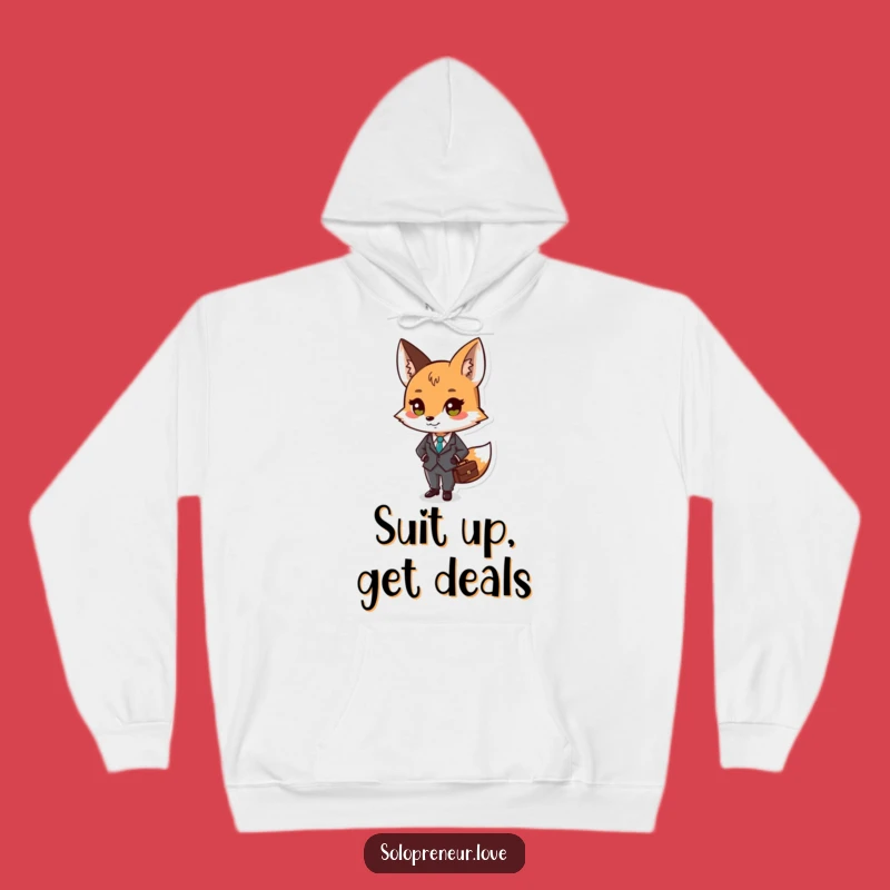 Cozy Funny Fox Hoodie - Business Fox Attire, Warm & Smart Funny Gift