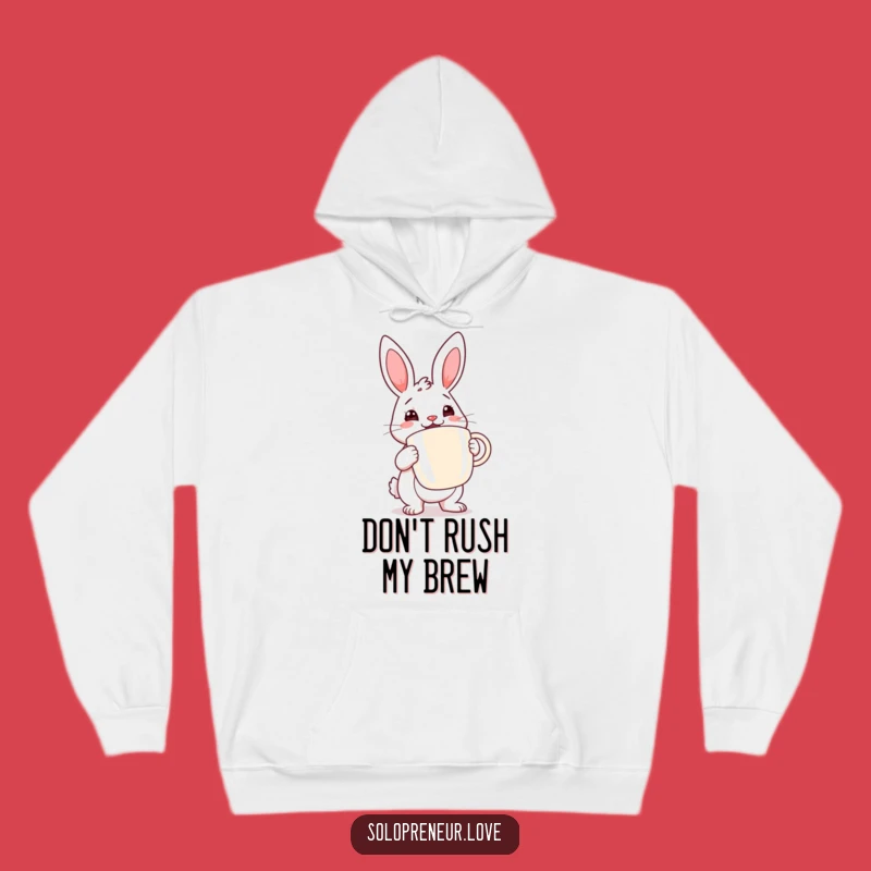 Cozy Funny Rabbit Coffee Hoodie: Energizer Comfort Gift