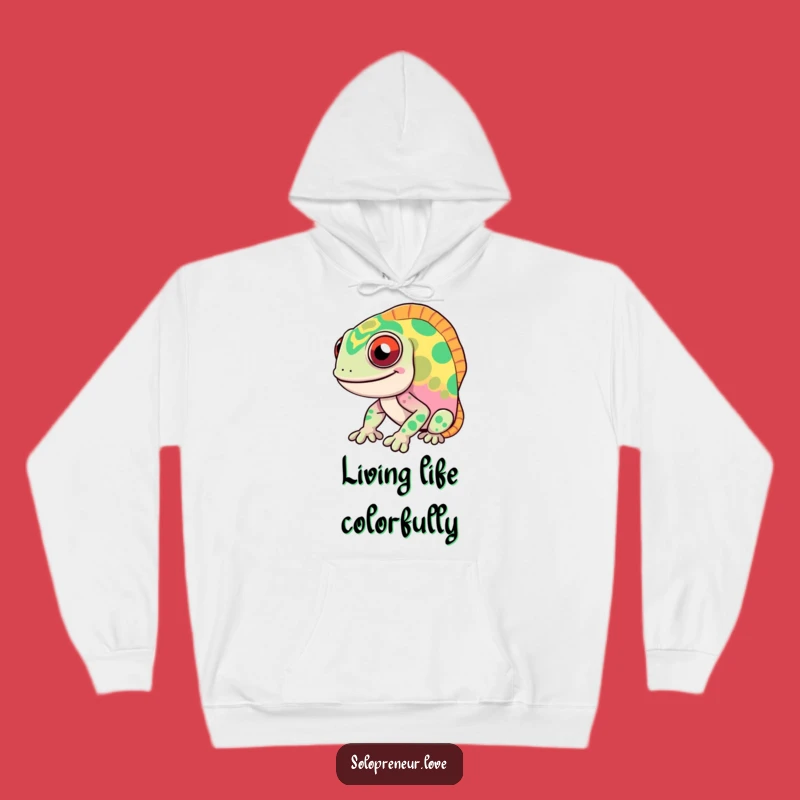 Cozy Funny Chameleon Hoodie: Rapid Color Change Character Comfort Gift
