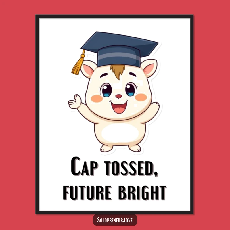 Funny Graduation Creature Printable Wall Art: Free Downloadable Art