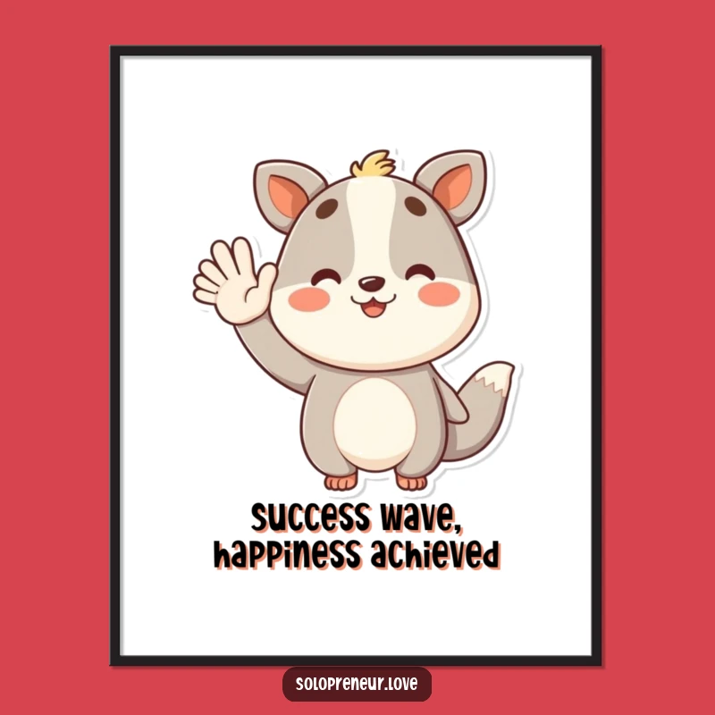 Smiling Animal Success: Free Printable Inspiring Wall Art Download!