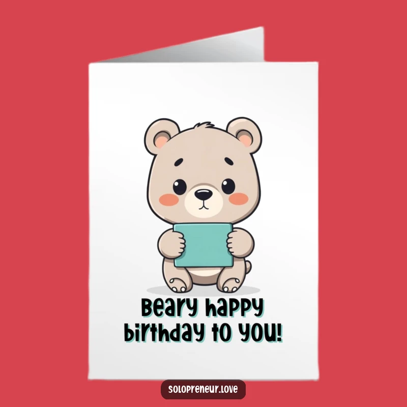 Free Printable Funny Bear Birthday Card - Project Pride Downloadable Gift!