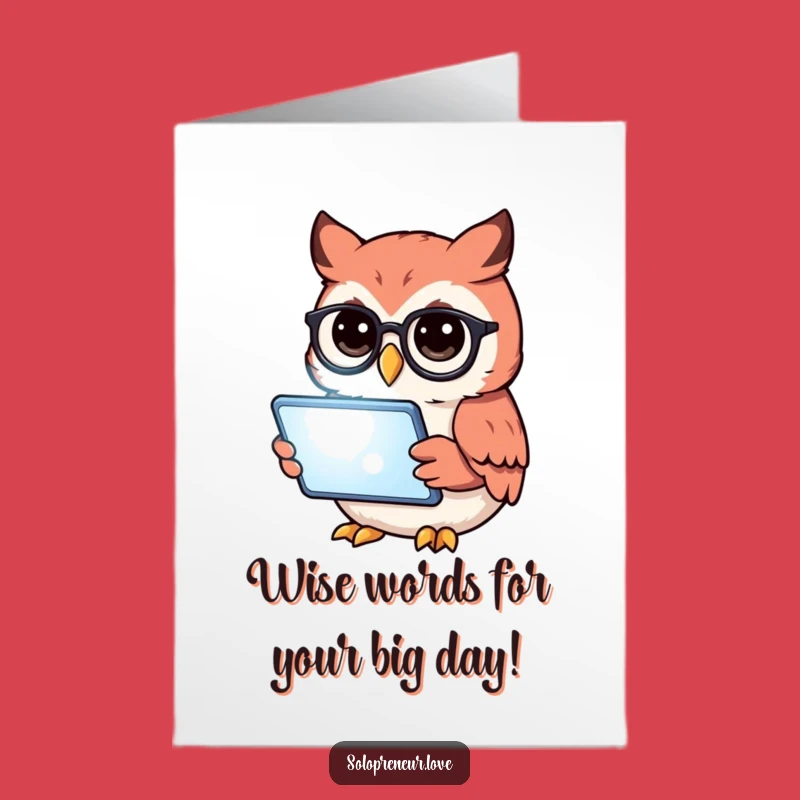 Free Printable Owl Reading Tablet Birthday Card - Funny Downloadable Owl Gift