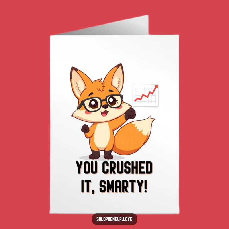 Free Printable Congrats Card: Fox Charts Success, Funny Downloadable Business Gift