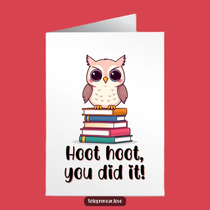 Free Printable Owl Congrats Card: Wise Words for Your Smart Success!