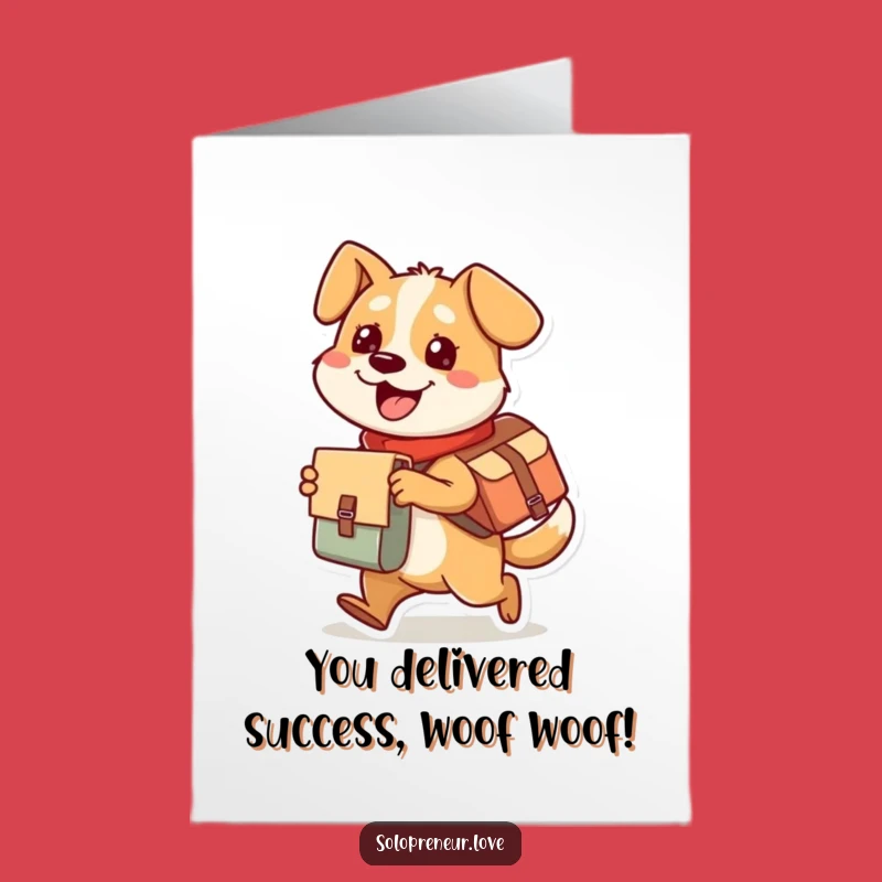 Good Boy Congrats: Free Printable Dog Delivery Card, Funny Success