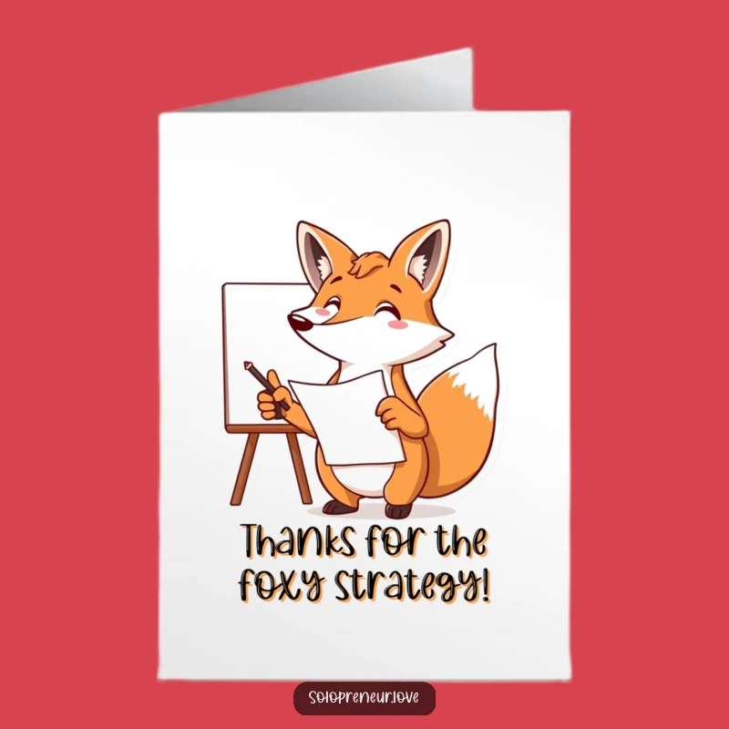 Free Printable Clever Fox Thank You Card - Funny Downloadable Gift!