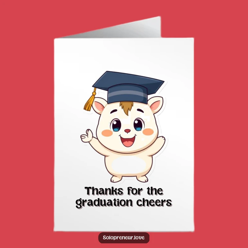 Free Printable Thank You Card: Grad Creature Thanks - Funny Downloadable Gift