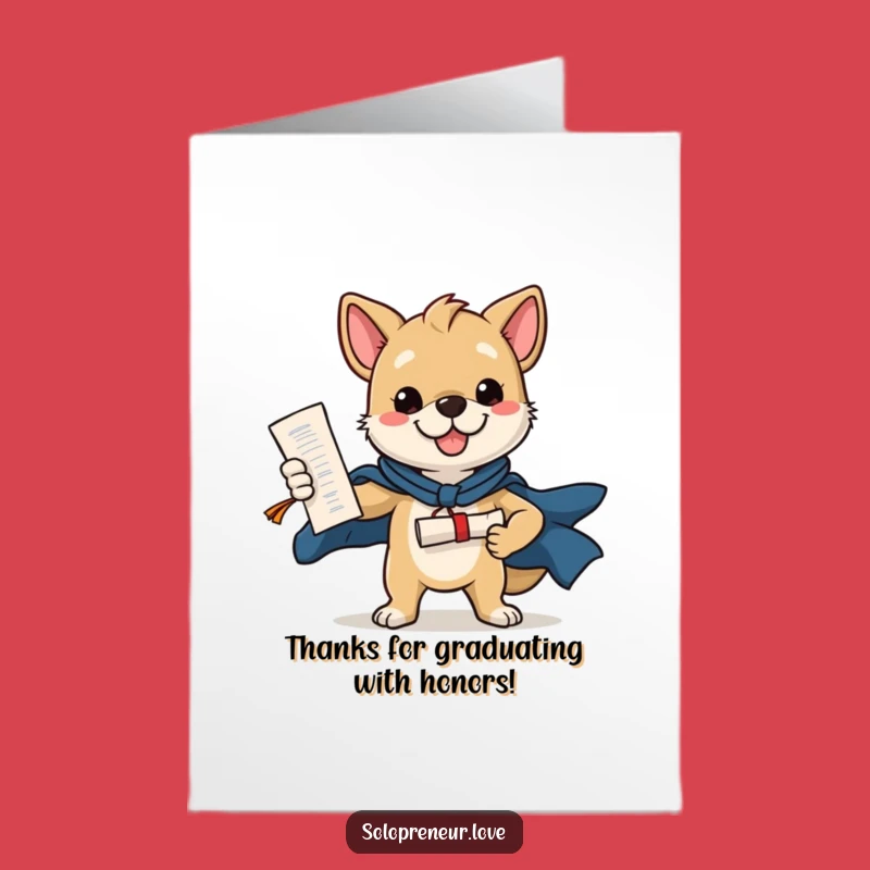 Free Printable Thank You Card: Hero Dog Diploma Gratitude, Humorous Downloadable Appreciation