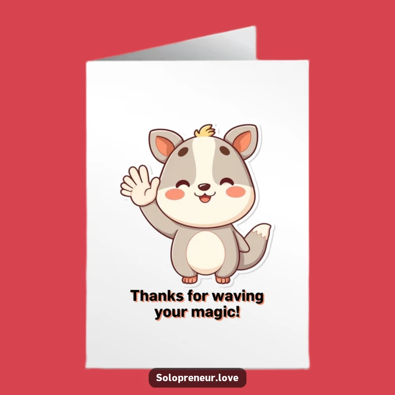 Thank You Free Printable Smiling Animal Card - A Cheerful Downloadable Gift!