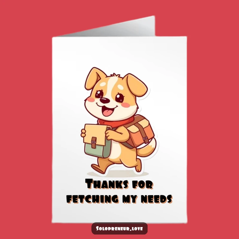 Dog's Thank You Delivery: Free Printable Card, Grateful Package