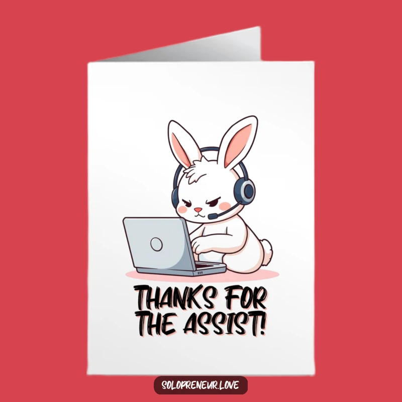 Free Printable Thank You Card: Busy Rabbit for a Funny, Heartfelt Thanks