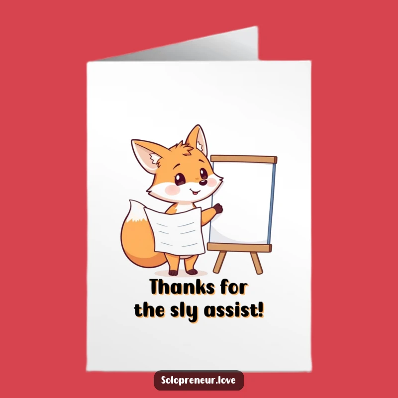 Free Printable Thank You Card: Fox's Master Plan for a Grateful Downloadable Gift